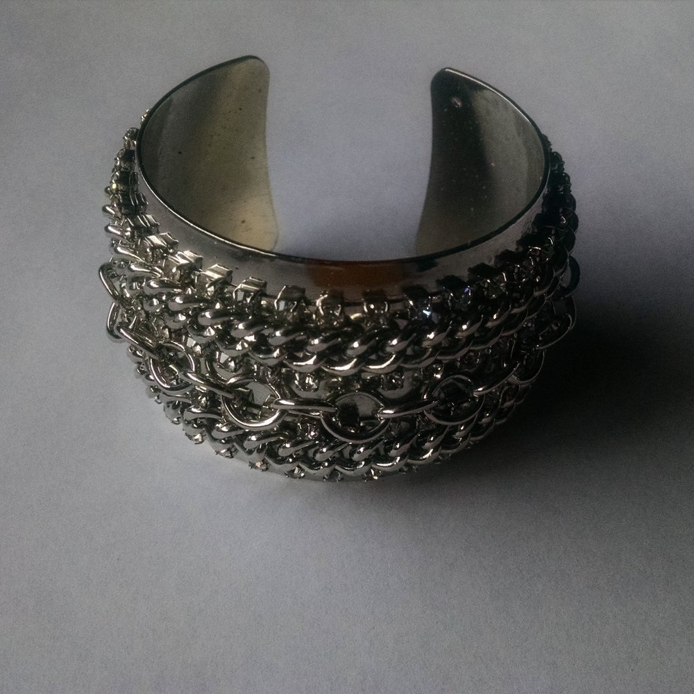 Metal Cuff With Chains